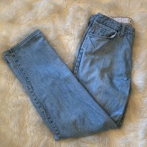 Lands’ End mens 5 pocket size 35 traditional fit jeans